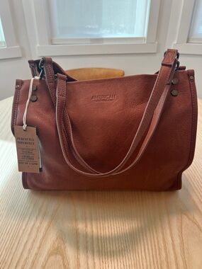 American Leather Co. Classic Shoulder Bag in Chestnut Brown